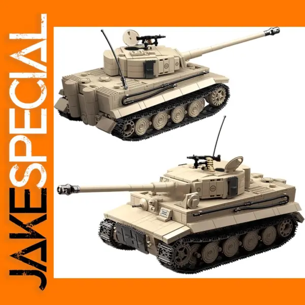 WWII Tiger I Tank Model Building Blocks Set