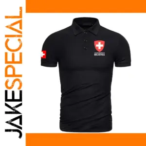 Swiss Confederation Men’s Short Sleeve Polo Shirt
