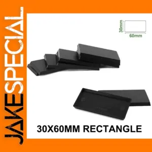 30x60mm Rectangle Bases for Wargames - 10/20/30/50 Pack
