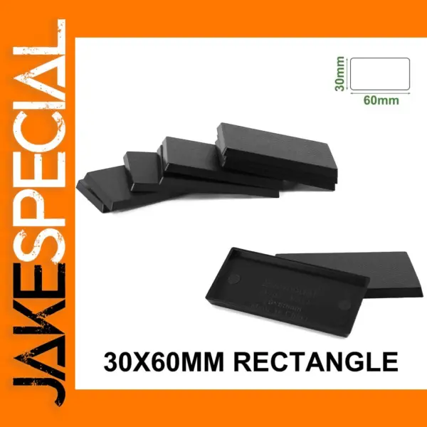 30x60mm Rectangle Bases for Wargames - 10/20/30/50 Pack