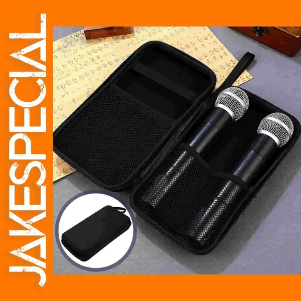 Portable Microphone Storage Case with Zipper