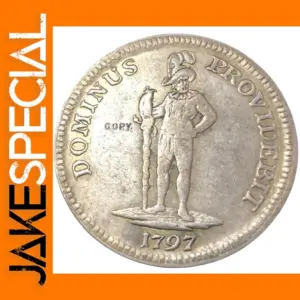 1797 Swiss Thaler Silver Plated Replica Coin