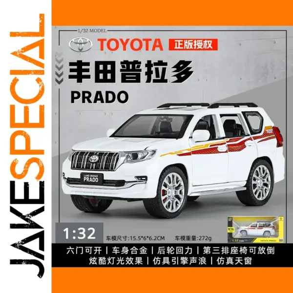 1:32 Diecast Toyota Land Cruiser Prado Model