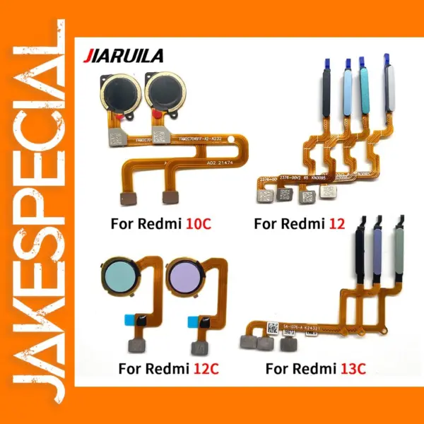 Fingerprint Sensor Home Return Power Button Flex Cable for Xiaomi Redmi 13C