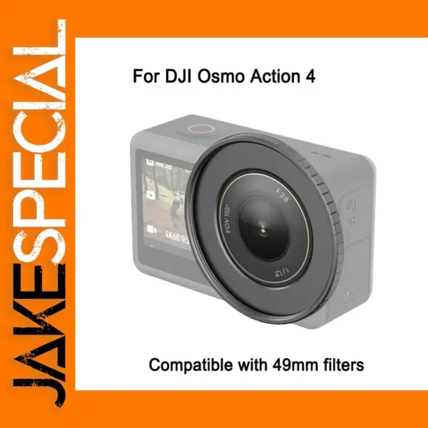 PULUZ 49mm Lens Filter Adapter for DJI Osmo Action 4