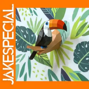 3D Toucan Papercraft Model DIY Decoration