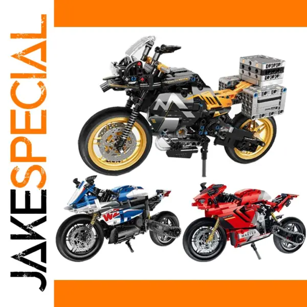 Motorbike Building Blocks Set for Ages 14+