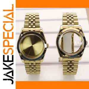 Gold Watch Case with Jubilee Bracelet Parts