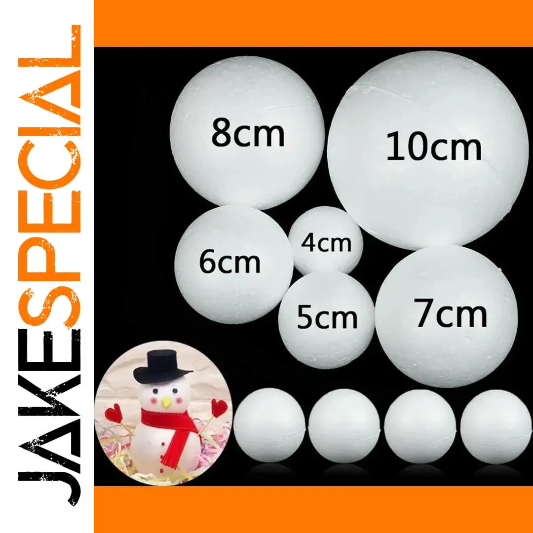 8cm White Foam Balls for DIY Crafts 1 8cm White Foam Balls for DIY Crafts