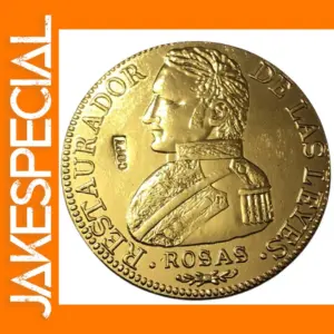1842-R La Rioja 8 Escudos Gold Replica Coin