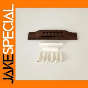 Guitar Bridge with Bone Saddle and Pins Set