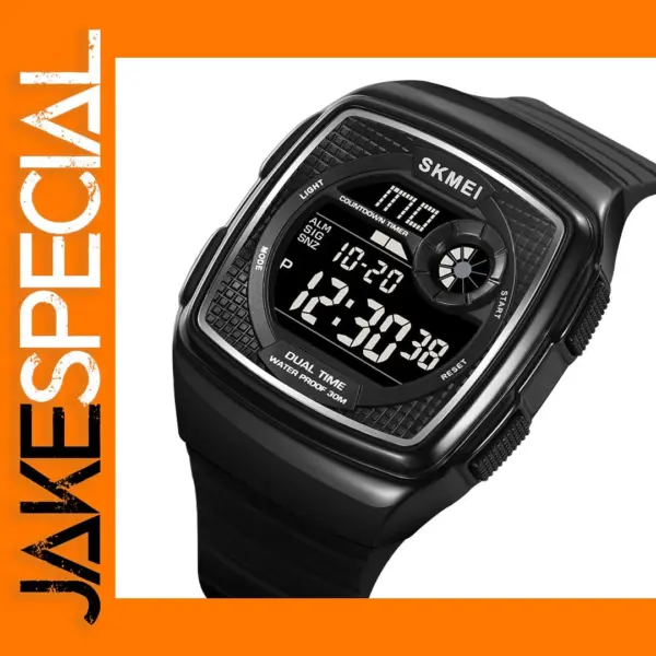 Digital Countdown Sport Watch for Men Waterproof