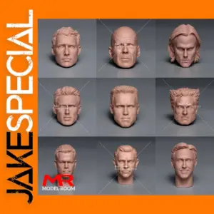 Unpainted 1/6 Arnold Bruce Willis Head Sculpt