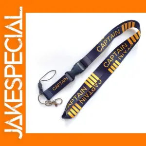 Navy Blue Captain Letter Lanyard Strap 1PC