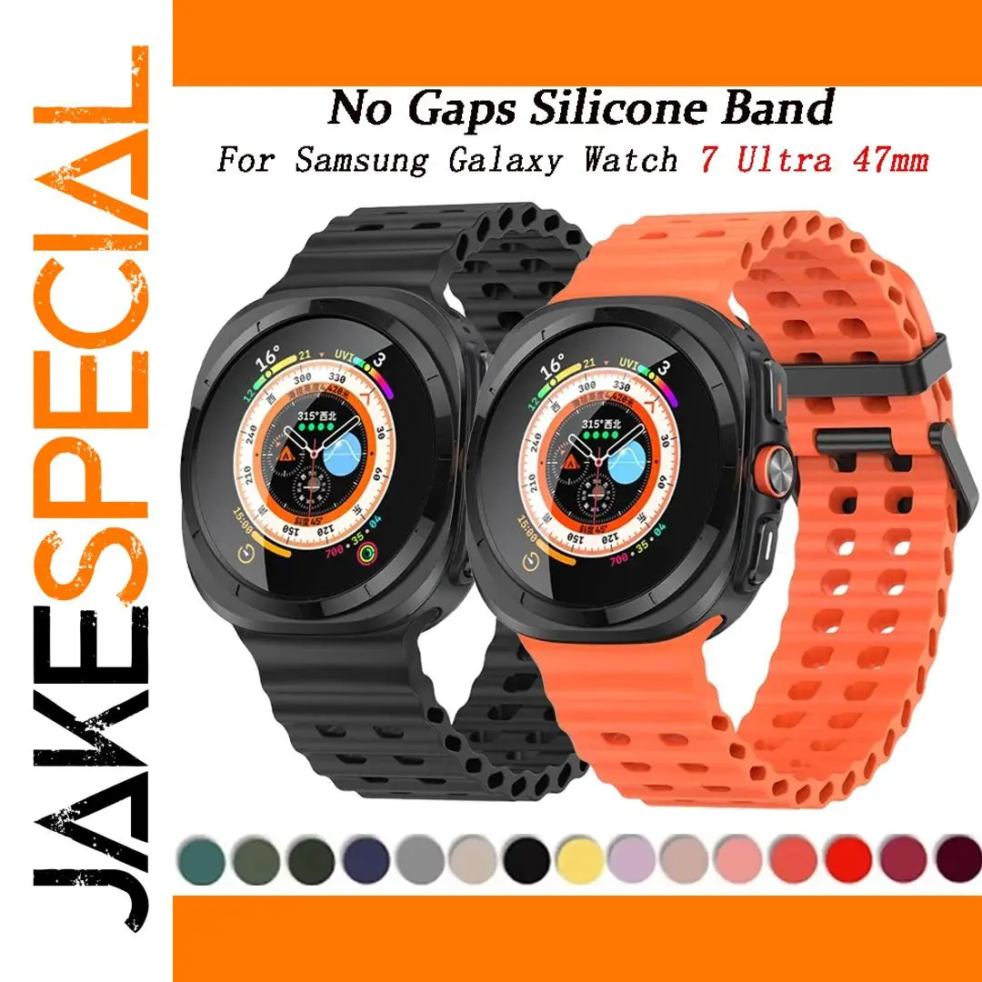 Ocean Silicone Band for Samsung Galaxy Watch 7 Ultra 47mm 1 Ocean Silicone Band for Samsung Galaxy Watch 7 Ultra 47mm