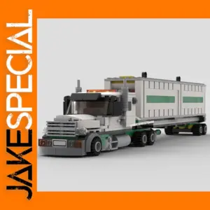 487PCS Modular Air Cargo Truck Building Set