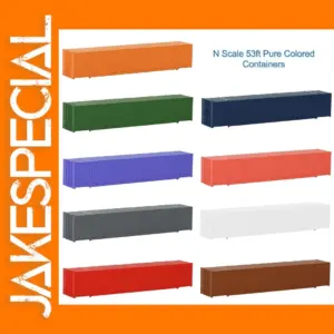 9pcs N Scale 53ft Blank Shipping Containers