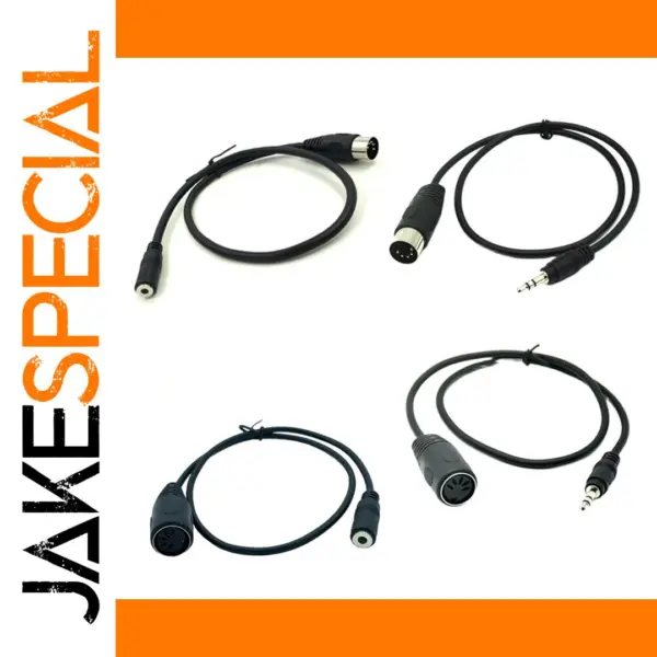 5 Pin DIN to 3.5mm Audio Extension Cable 0.5m