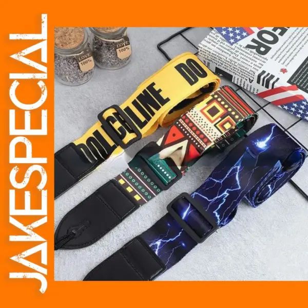 Woodgrain Leather Guitar Strap for All Guitars