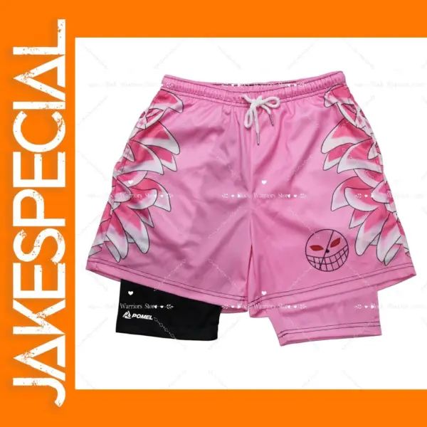 Anime 2-in-1 Sports Shorts for Men
