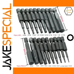 Hex Head Allen Wrench Bit Set S2 Steel