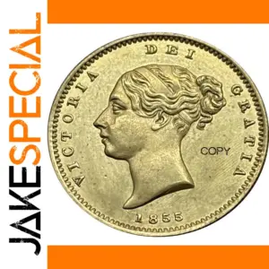 1865 British Victoria Gold Brass Commemorative Coin