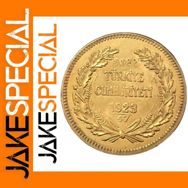 1923 Turkey 100 Kurus Gold Replica Coin