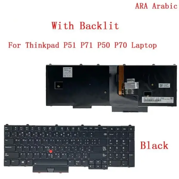 Backlit Keyboard for Lenovo Thinkpad P51 P71 P50 P70 - Image 16