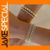 Gold Plated Beaded Stretch Bracelet for Women