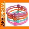 Neon Purple Silicone Bracelets - 5 Pack