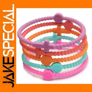 Neon Purple Silicone Bracelets - 5 Pack