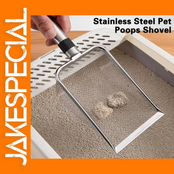 Stainless Steel Cat Litter Scoop with Ergonomic Handle