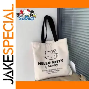 Sanrio Hello Kitty Canvas Tote Bag for Girls