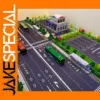 Bus Stop Scene Mat for Diecast Car Displays