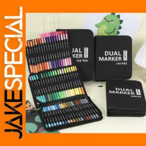 120 Color Dual Brush Art Marker Set