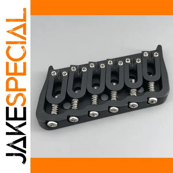 Multi-Scale Fixed Guitar Bridge 6 String Black