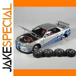 1:18 Nissan GTR R34 Skyline Diecast Model Car
