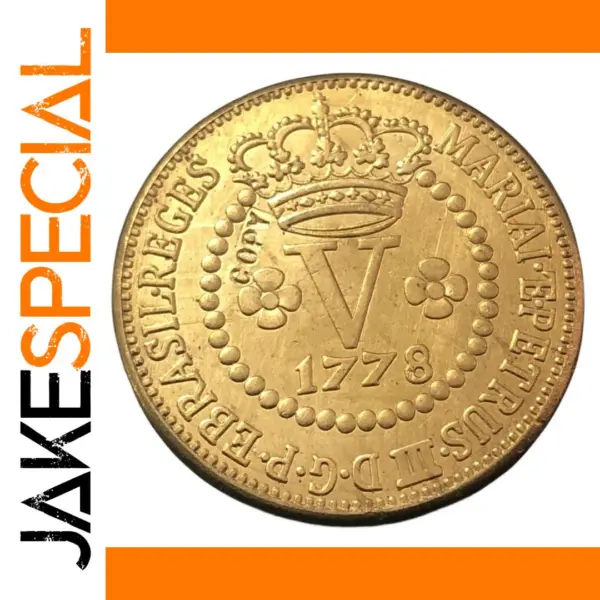 1778 Brazil 5 Reis Maria I Copper Replica Coin
