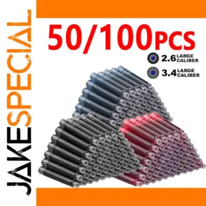 50/100pcs Fountain Pen Ink Cartridges Set of 2.6/3.4 mm