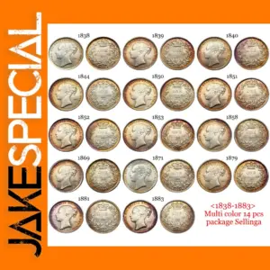 14 Pcs Victorian One Shilling Replica Coins