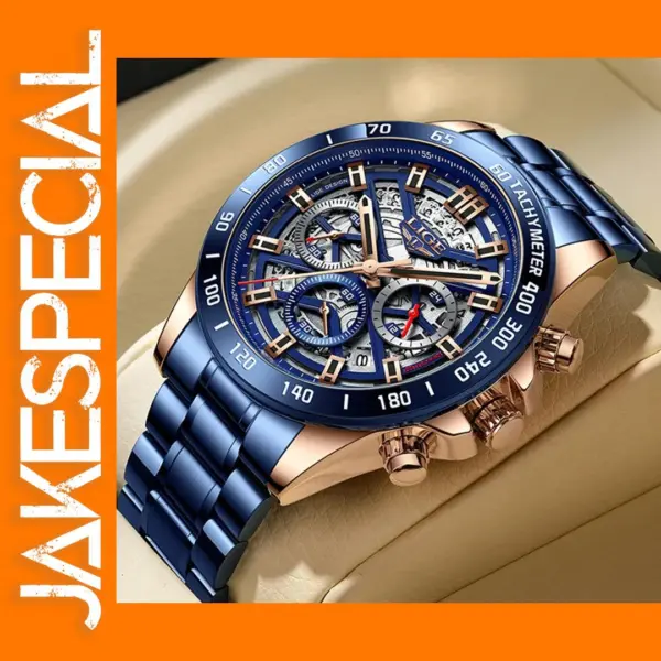 LIGE Men's Luxury Chronograph Watch