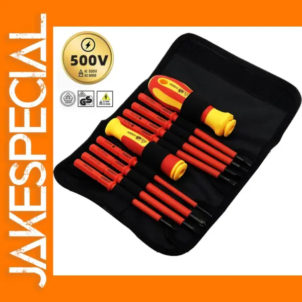 Insulated Screwdriver Set for Electricians - 10 Pcs