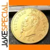 1864 Italy 50 Lire Antique Gold Coin Copy