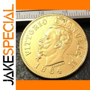 1864 Italy 50 Lire Gold Replica Coin