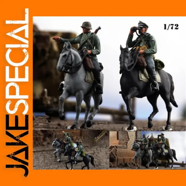 1/72 Scale Model Cavalry Figures Set of 2