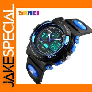 Dual Display Waterproof Kids Sports Watch