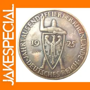 1925 Germany 5 Reichsmark Antique Coin Replica