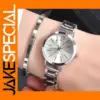 Women's Quartz Watch and Heart Bracelet Set