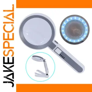 Rechargeable 5x Handheld LED Magnifying Glass