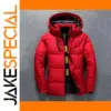 Men's Thick Winter Down Coat with Detachable Hood